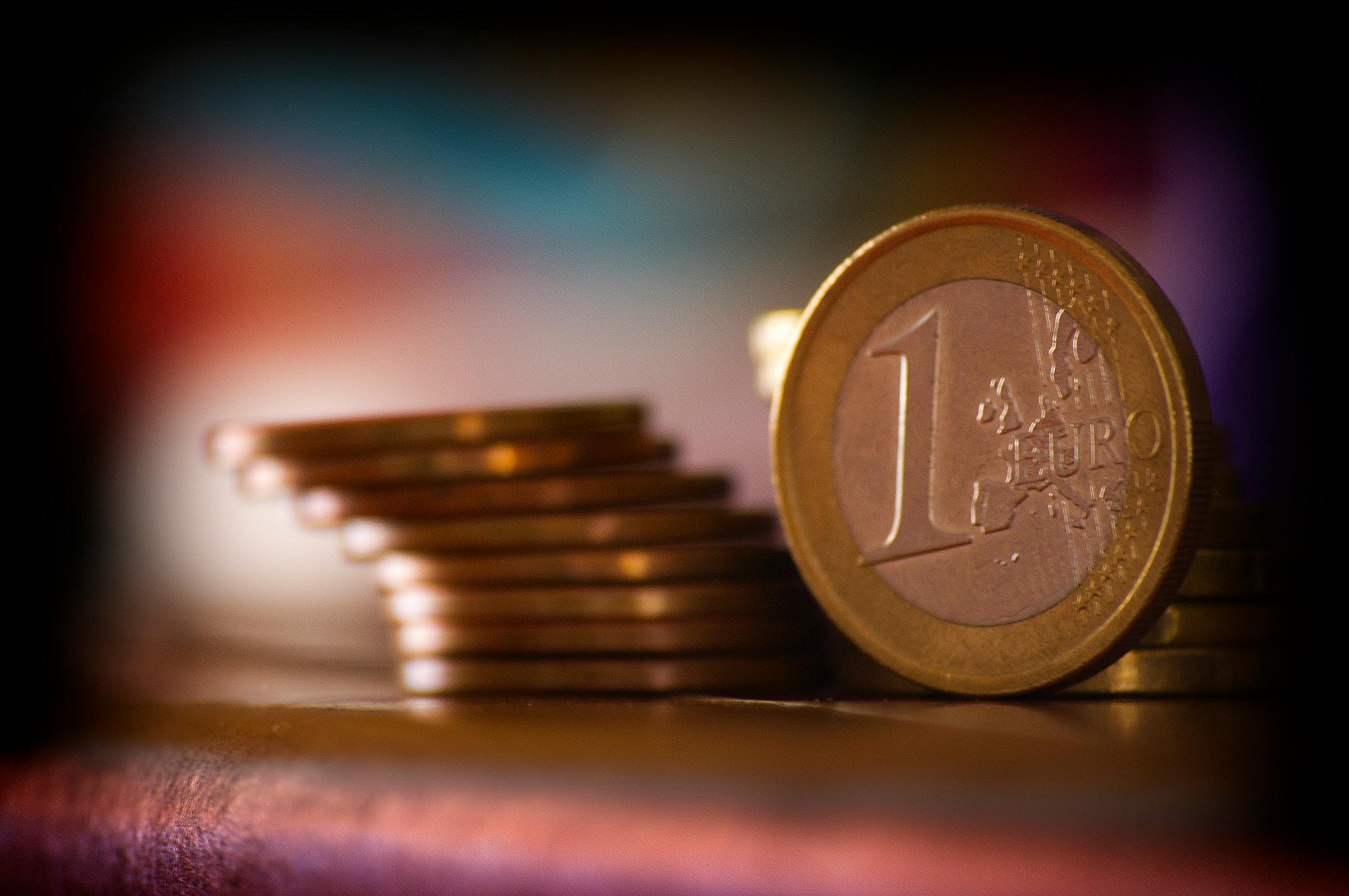 Φωτογραφία με νομίσματα Ευρώ